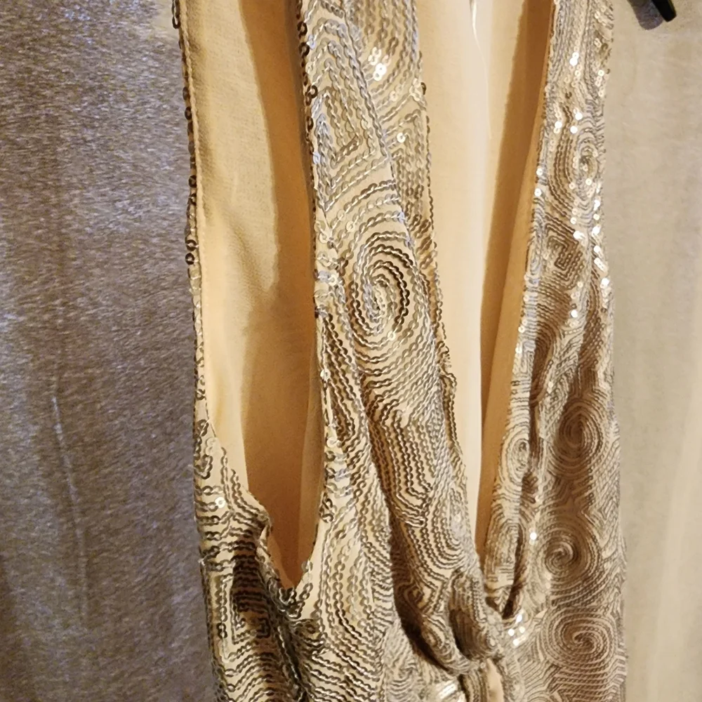 Free People Sequin Champagne Mini Dress, Size 2, Worn Once - Picture 11 of 11